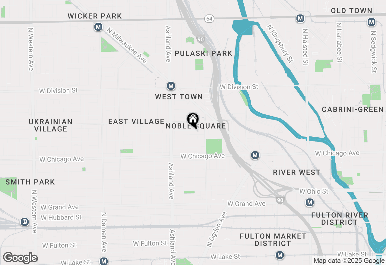 Map of 1445 W Walton Street #3, Chicago, IL 60642