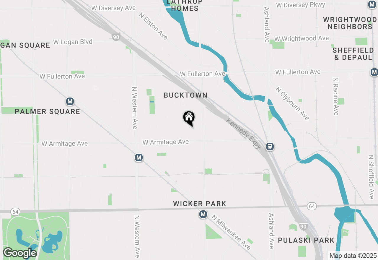 Map of 2043 N Hoyne Avenue, Chicago, IL 60647