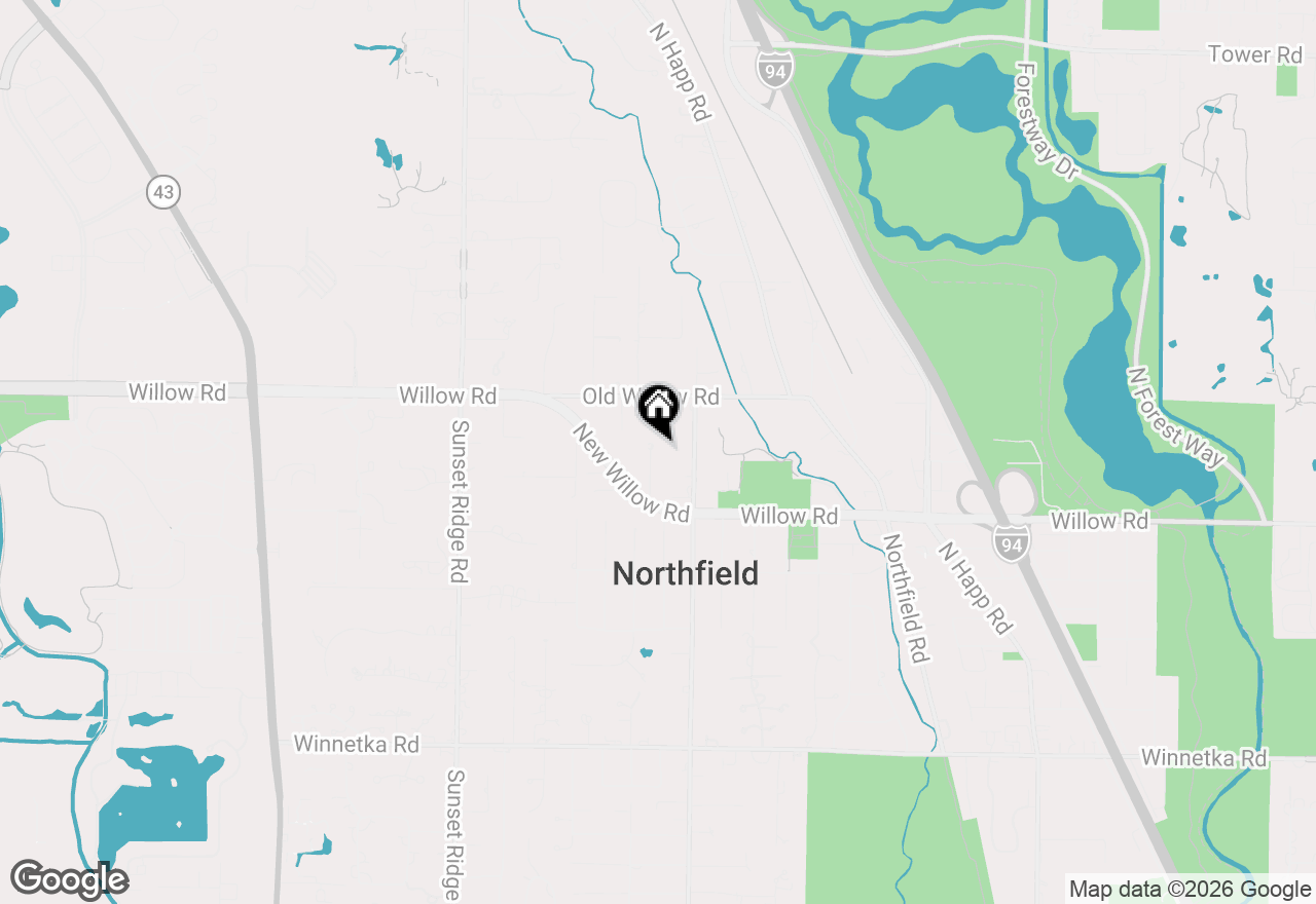 Map of 445 Chapel Hill Lane, Northfield, IL 60093