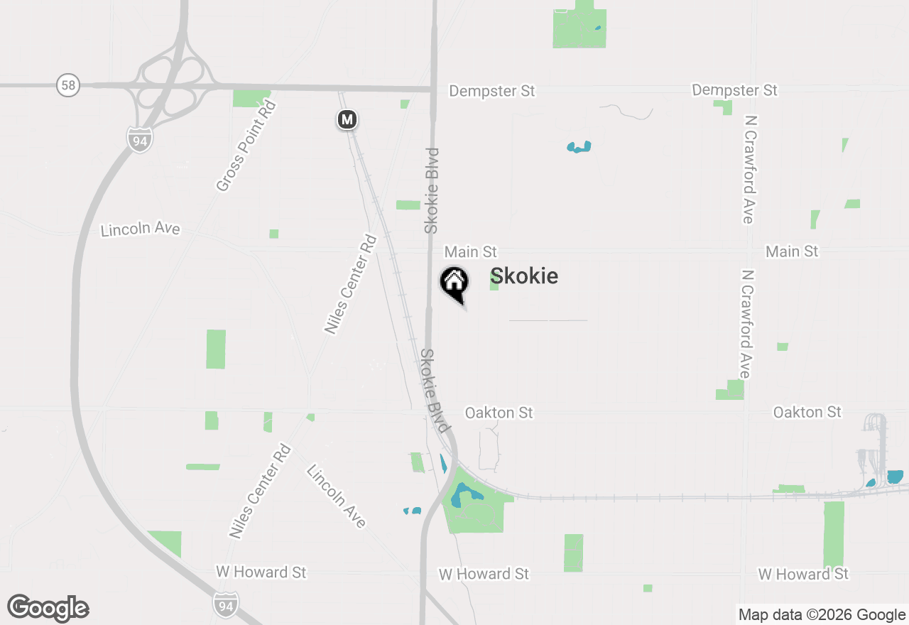 Map of 8227 Keating Avenue #1B, Skokie, IL 60076