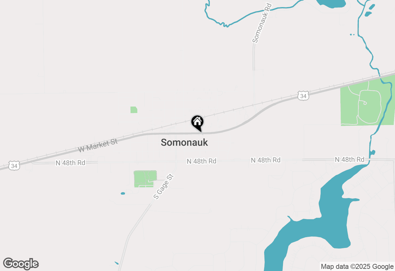 Map of 345 E Market Street, Somonauk, IL 60552