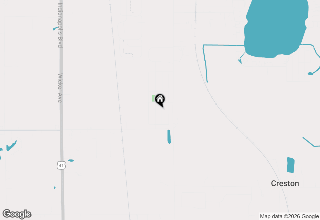 Map of 14924 Euclid Street, Cedar Lake, IN 46303