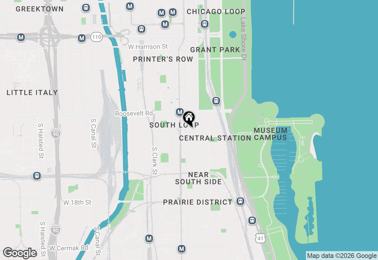 Map of 1307 S Wabash Avenue #303, Chicago, IL 60605