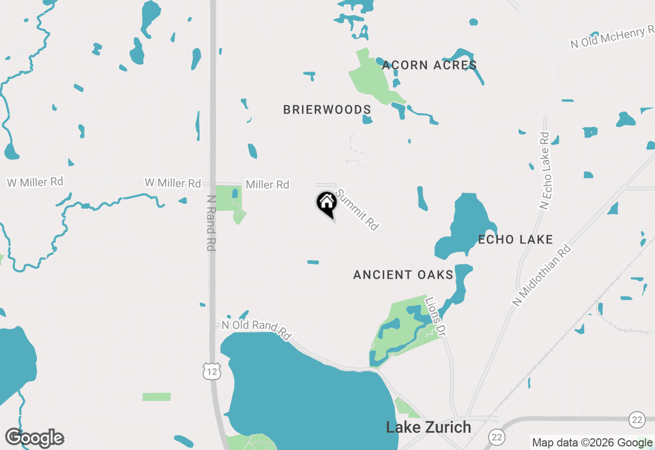 Map of 257 Vista Road, Lake Zurich, IL 60047