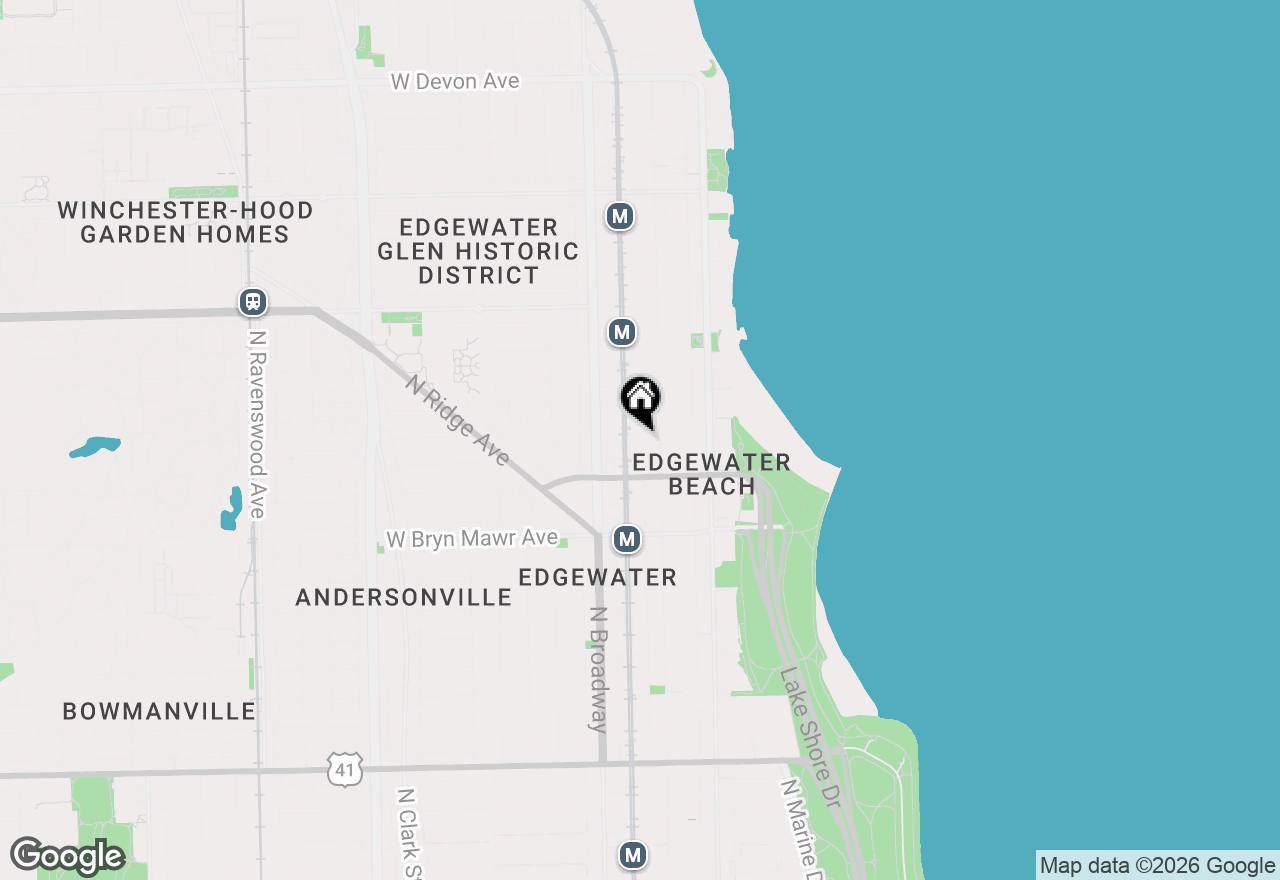 Map of 5736 N Winthrop Avenue #314, Chicago, IL 60660
