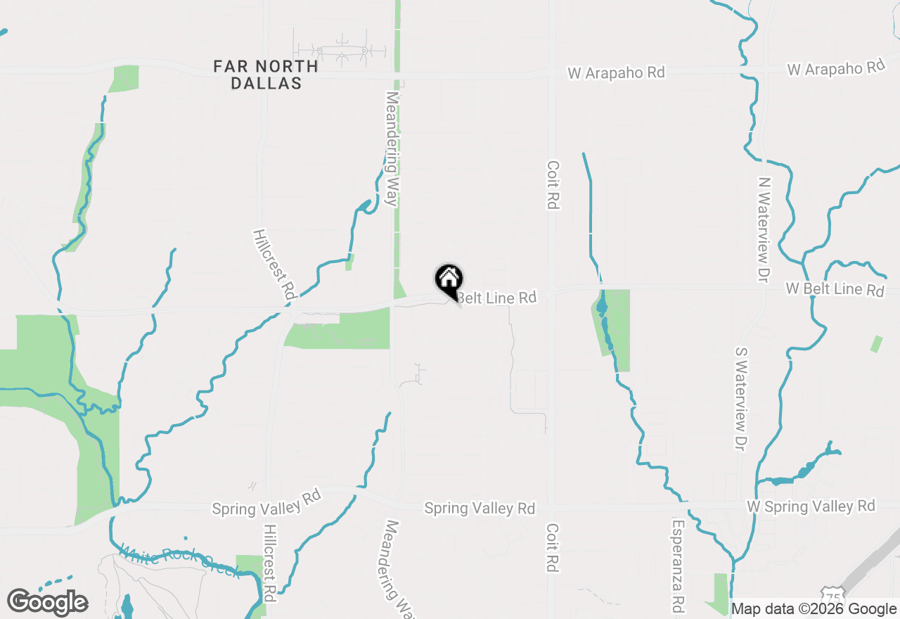 Map of 7641 Dentcrest Drive, Dallas, TX 75254