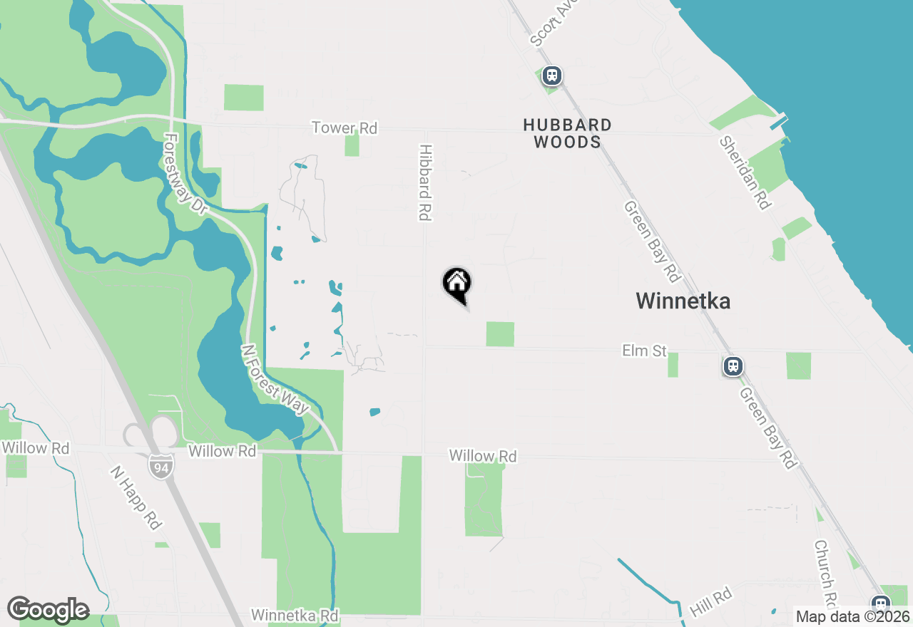 Map of 1215 Spruce Street, Winnetka, IL 60093