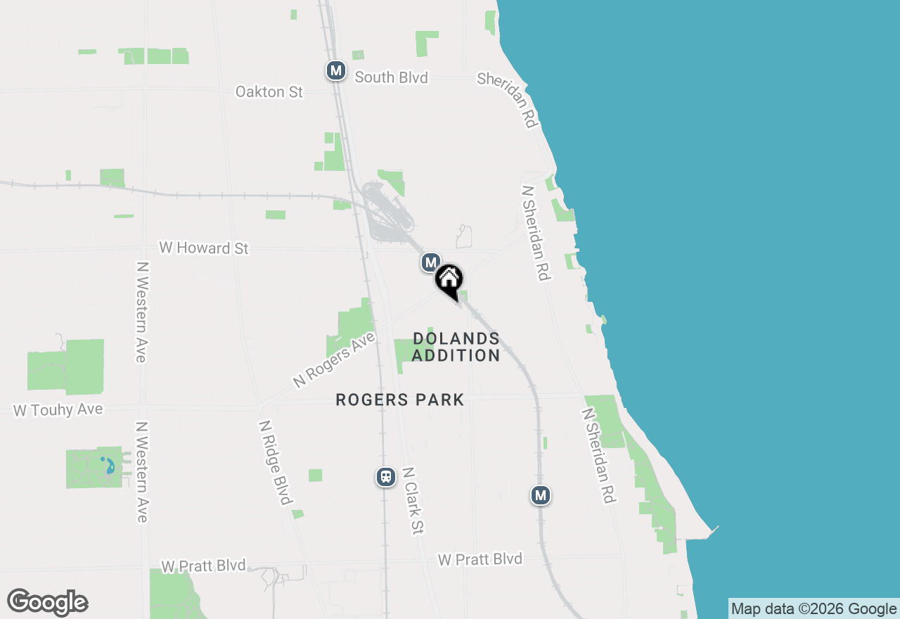 Map of 1629 W Fargo Avenue #3E, Chicago, IL 60626