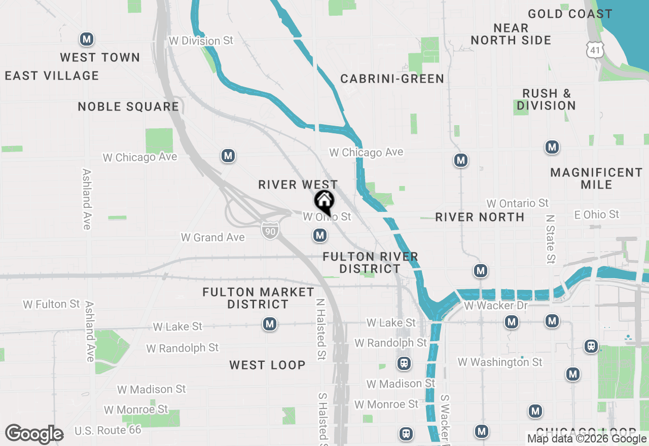 Map of 525 N Halsted Street #313, Chicago, IL 60622