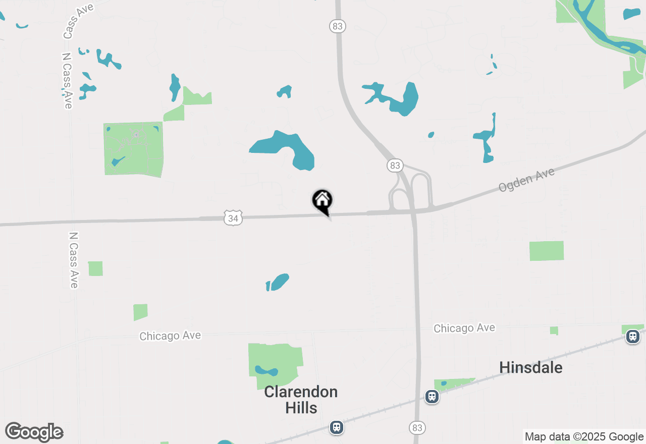 Map of 301 Columbine Drive, Clarendon Hills, IL 60514