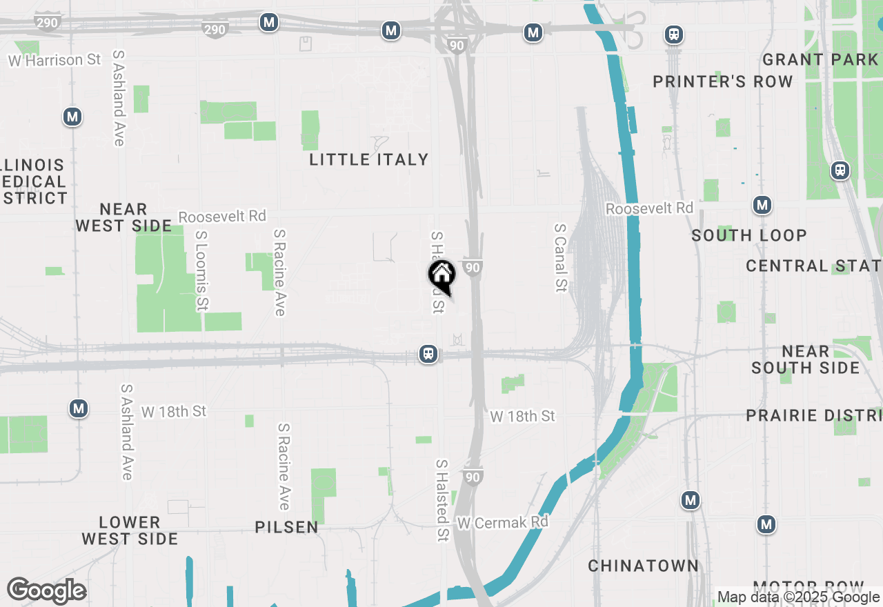 Map of 1425 S Halsted Street #2B, Chicago, IL 60607