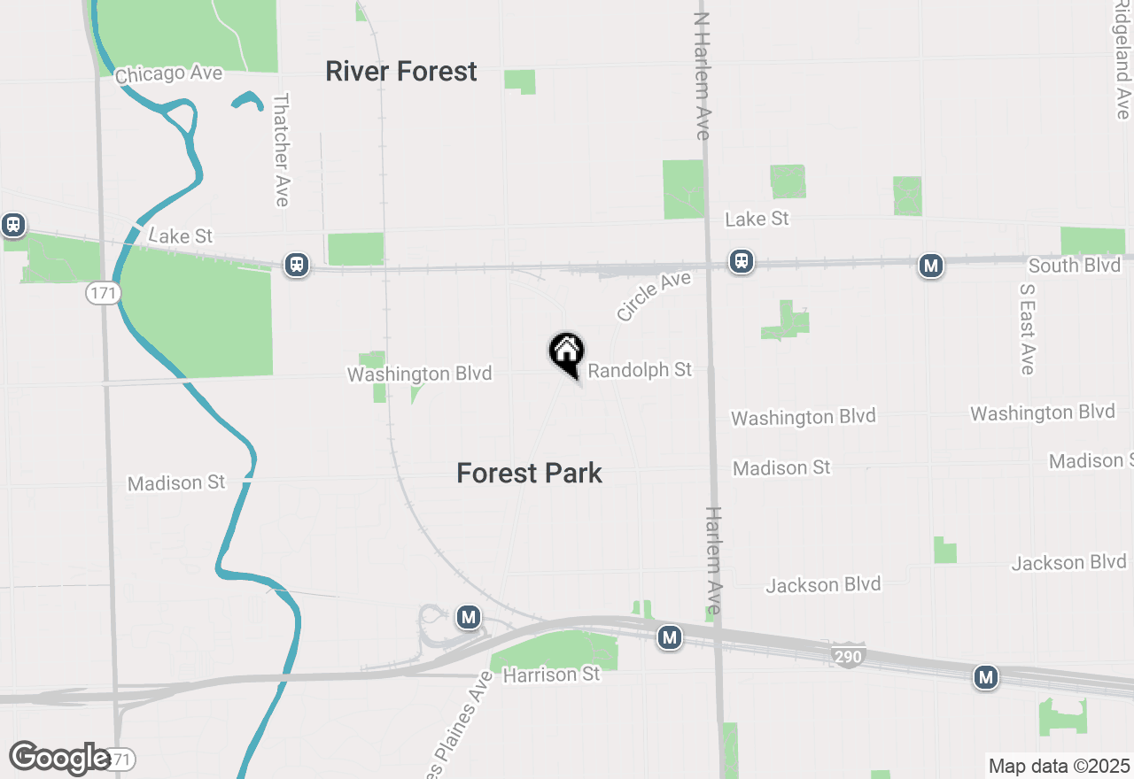 Map of 210 Des Plaines Avenue #E, Forest Park, IL 60130