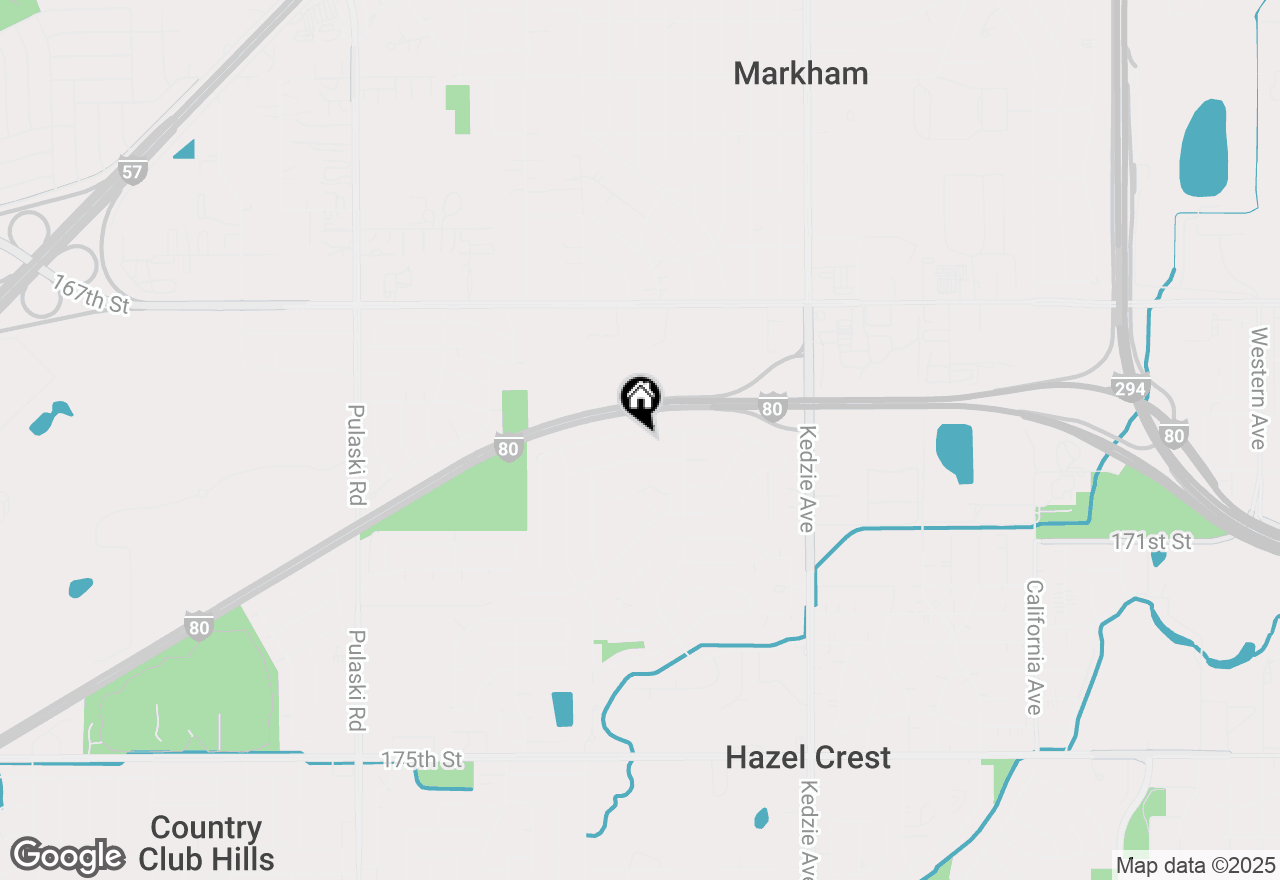 Map of 3425 Birchwood Drive, Hazel Crest, IL 60429