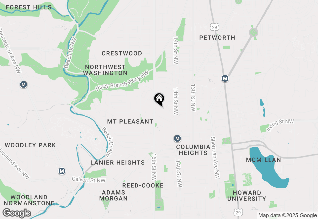 Map of 1514 Newton Street Nw #B1, Washington, DC 20010