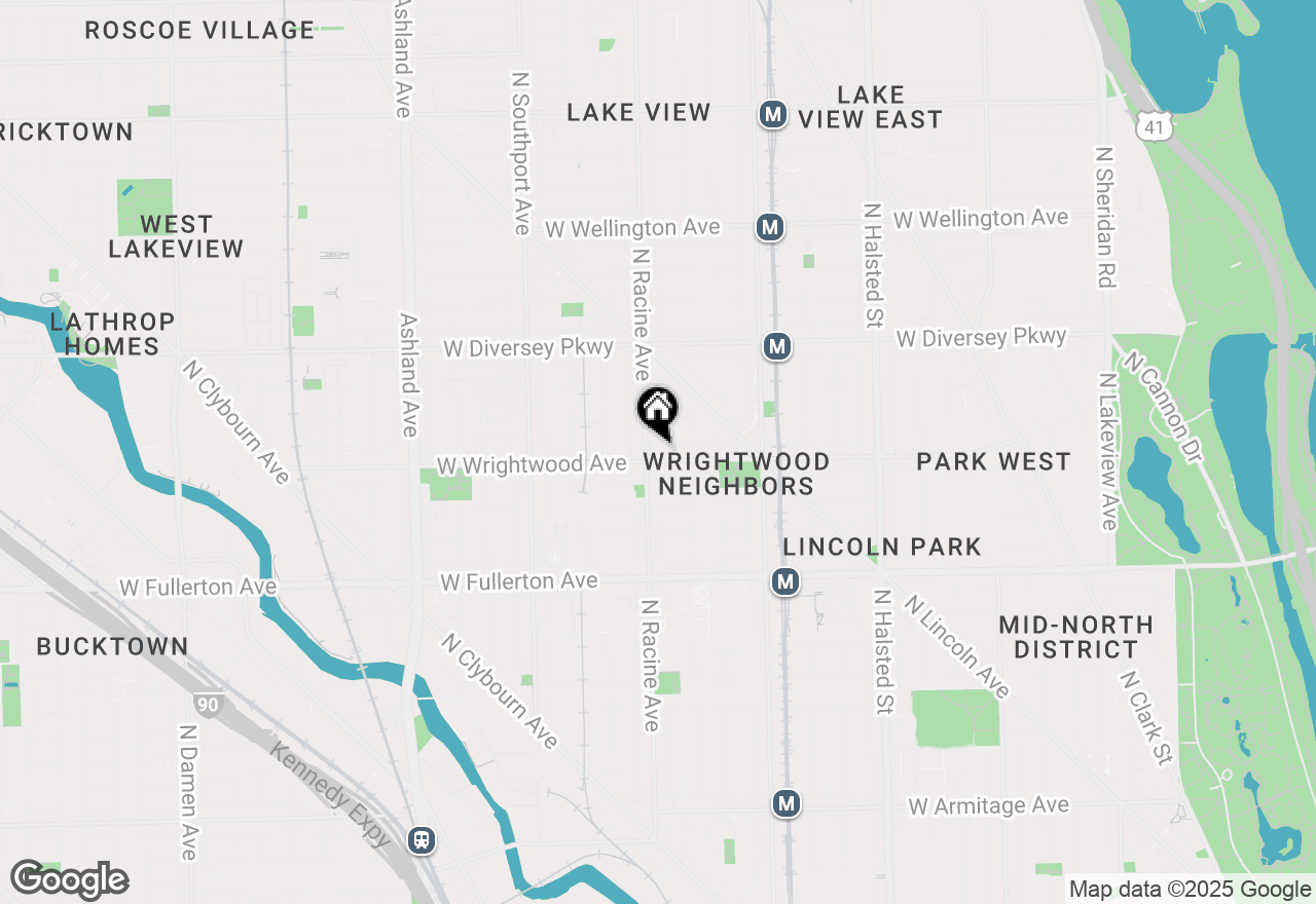 Map of 1148 W Wrightwood Avenue #1, Chicago, IL 60614