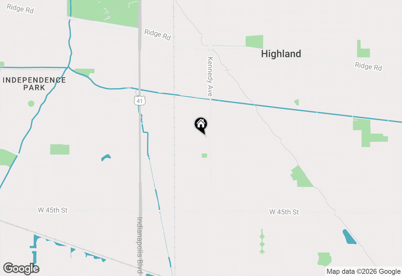 Map of 2741 41st Street, Highland, IN 46322