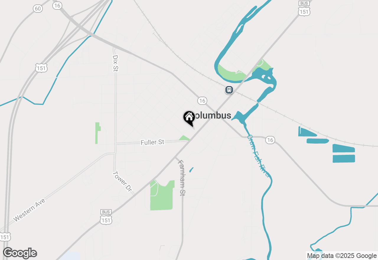 Map of 153 W School Street, Columbus, WI 53925