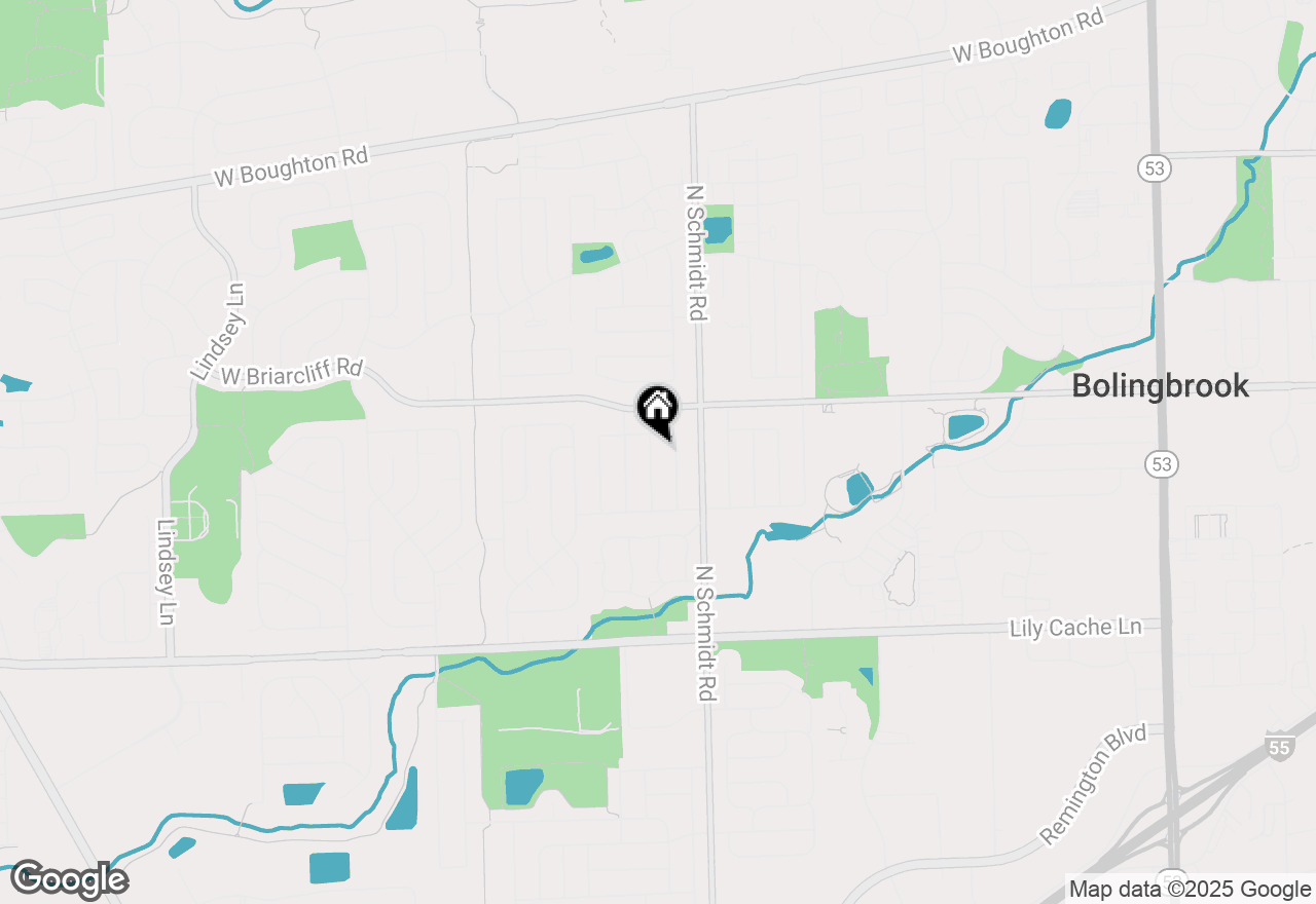 Map of 124 Richmond Drive, Bolingbrook, IL 60440