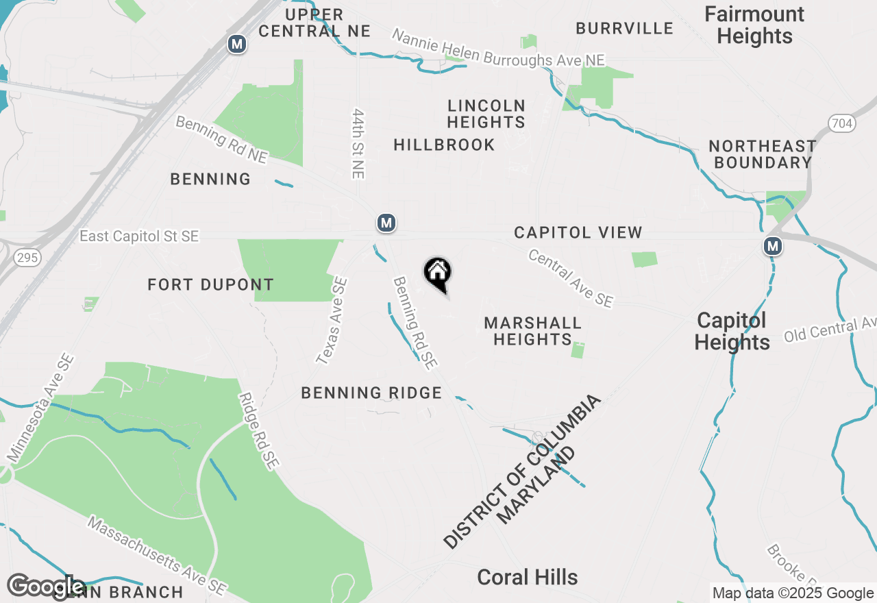 Map of 4801 Bass Place Se, Washington, DC 20019