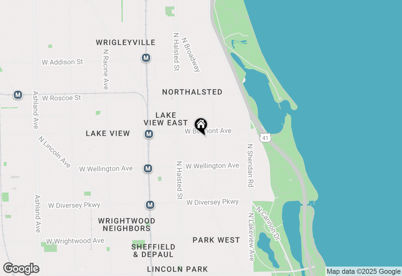 Map of 644 W Briar Place #2F, Chicago, IL 60657