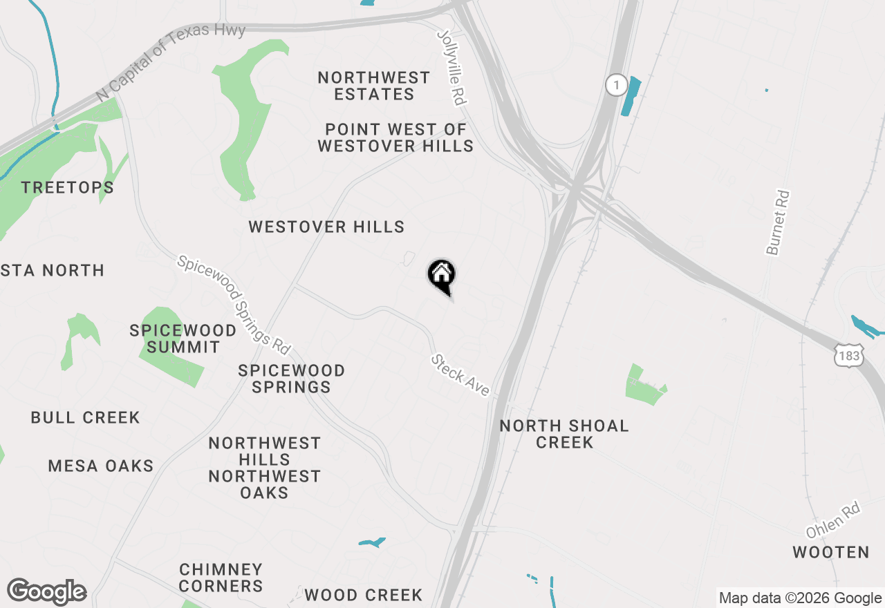 Map of 8346 Summerwood Dr, Austin, TX 78759