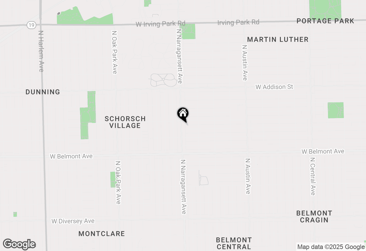 Map of 3343 N Narragansett Avenue, Chicago, IL 60634