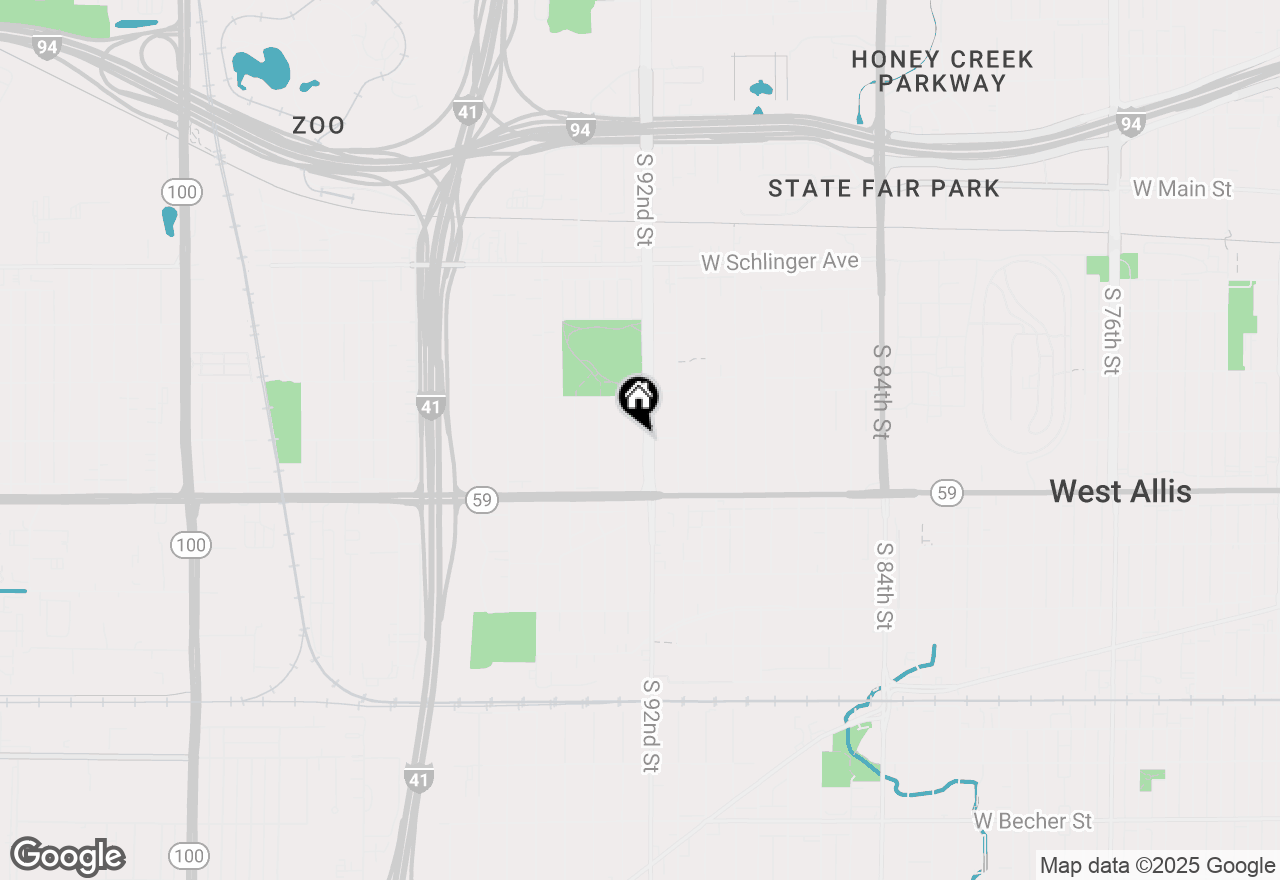 Map of 1239 S 92nd St, West Allis, WI 53214