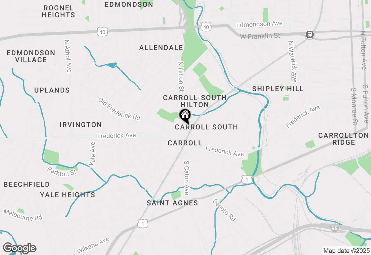 Map of 221 S Hilton Street, Baltimore, MD 21229