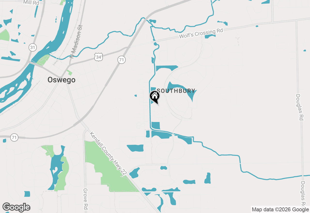 Map of 142 Lakeshore Drive, Oswego, IL 60543