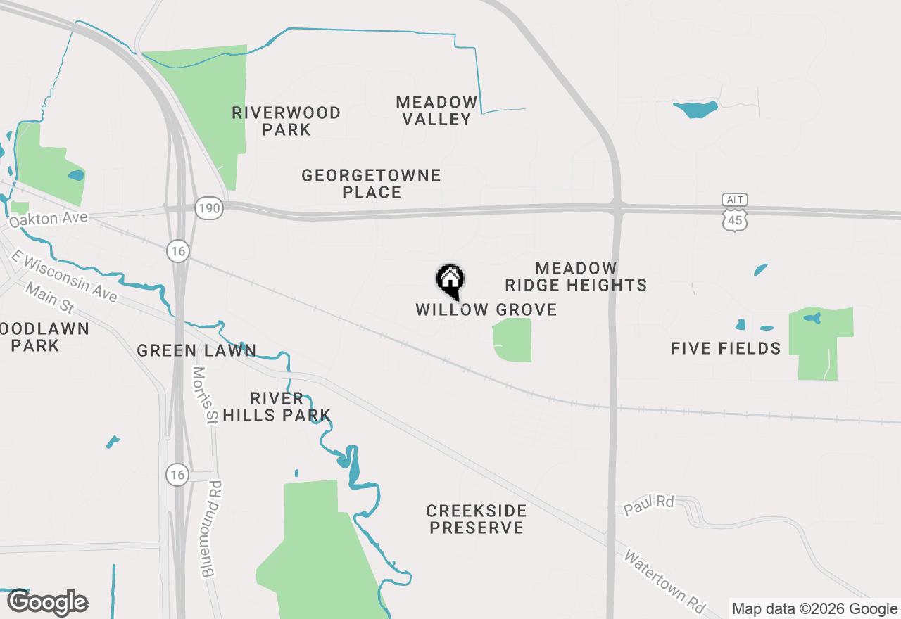 Map of 384 Willow Grove Dr #F, Pewaukee, WI 53072