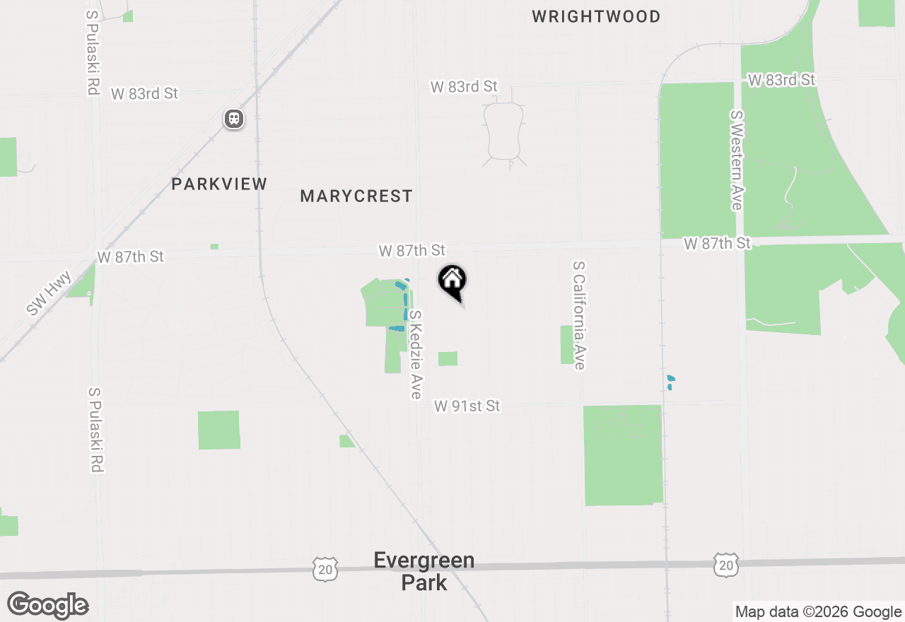 Map of 8834 S Albany Avenue, Evergreen Park, IL 60805