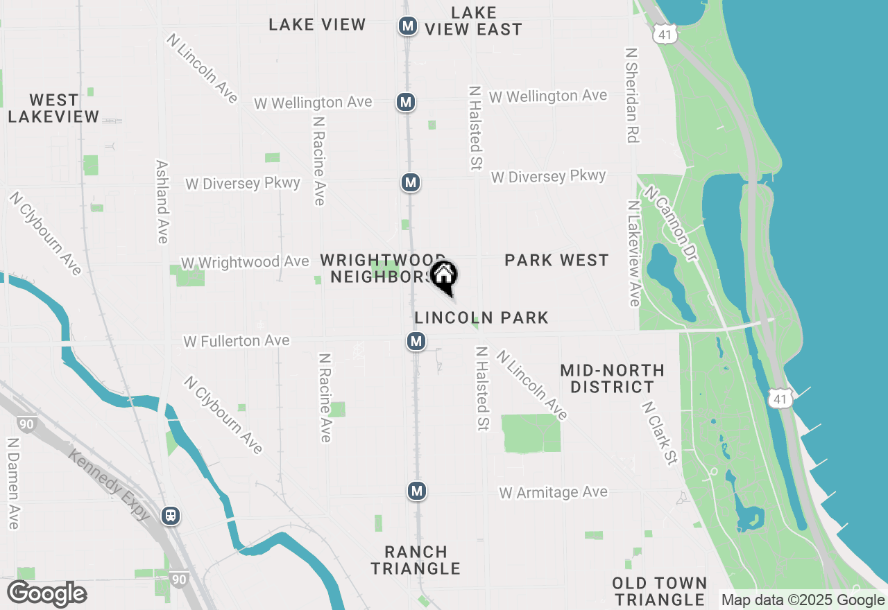 Map of 2470 N Lincoln Avenue #3N, Chicago, IL 60614
