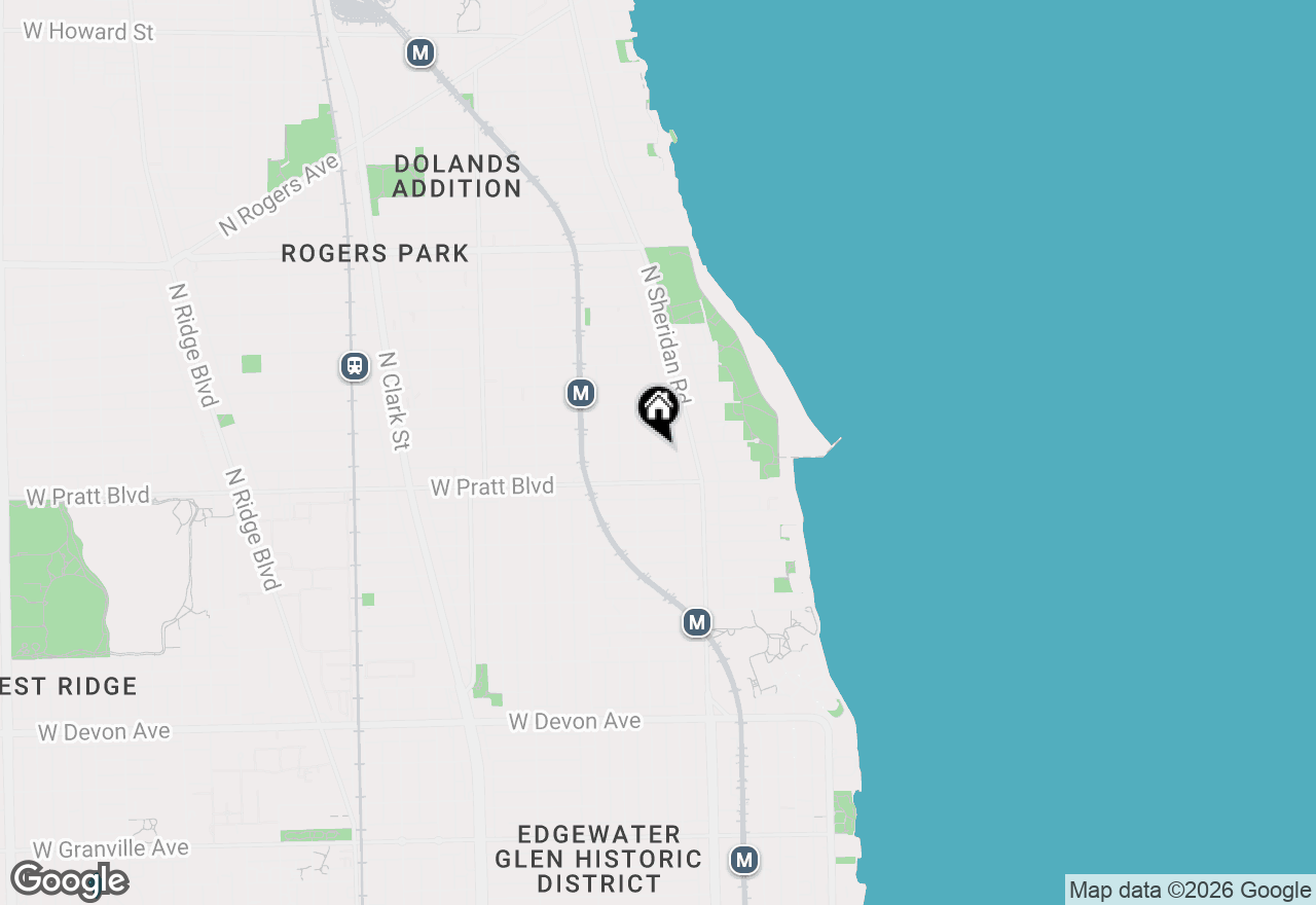 Map of 1237 W Farwell Avenue #2E, Chicago, IL 60626