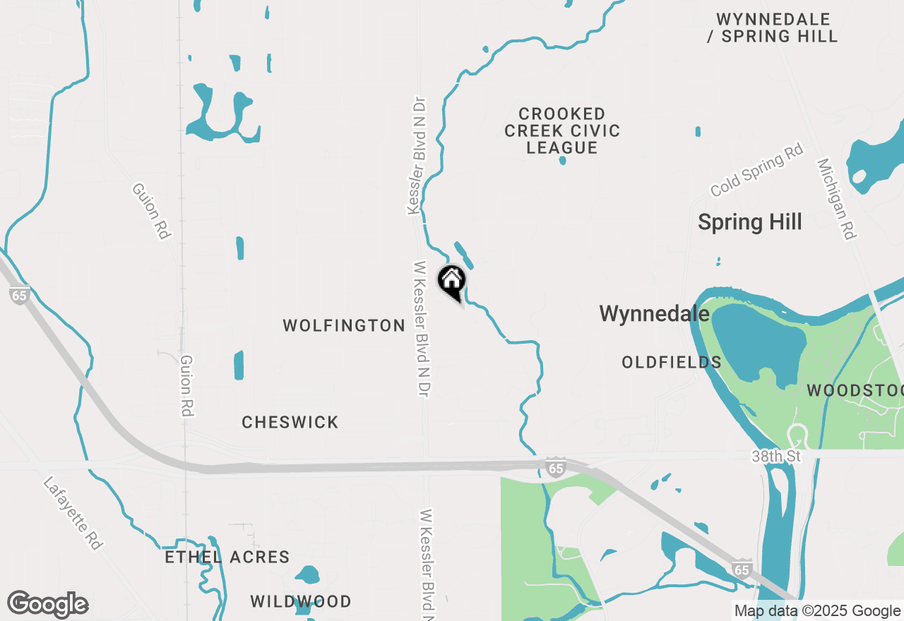 Map of 4285 Springwood Trail, Indianapolis, IN 46228