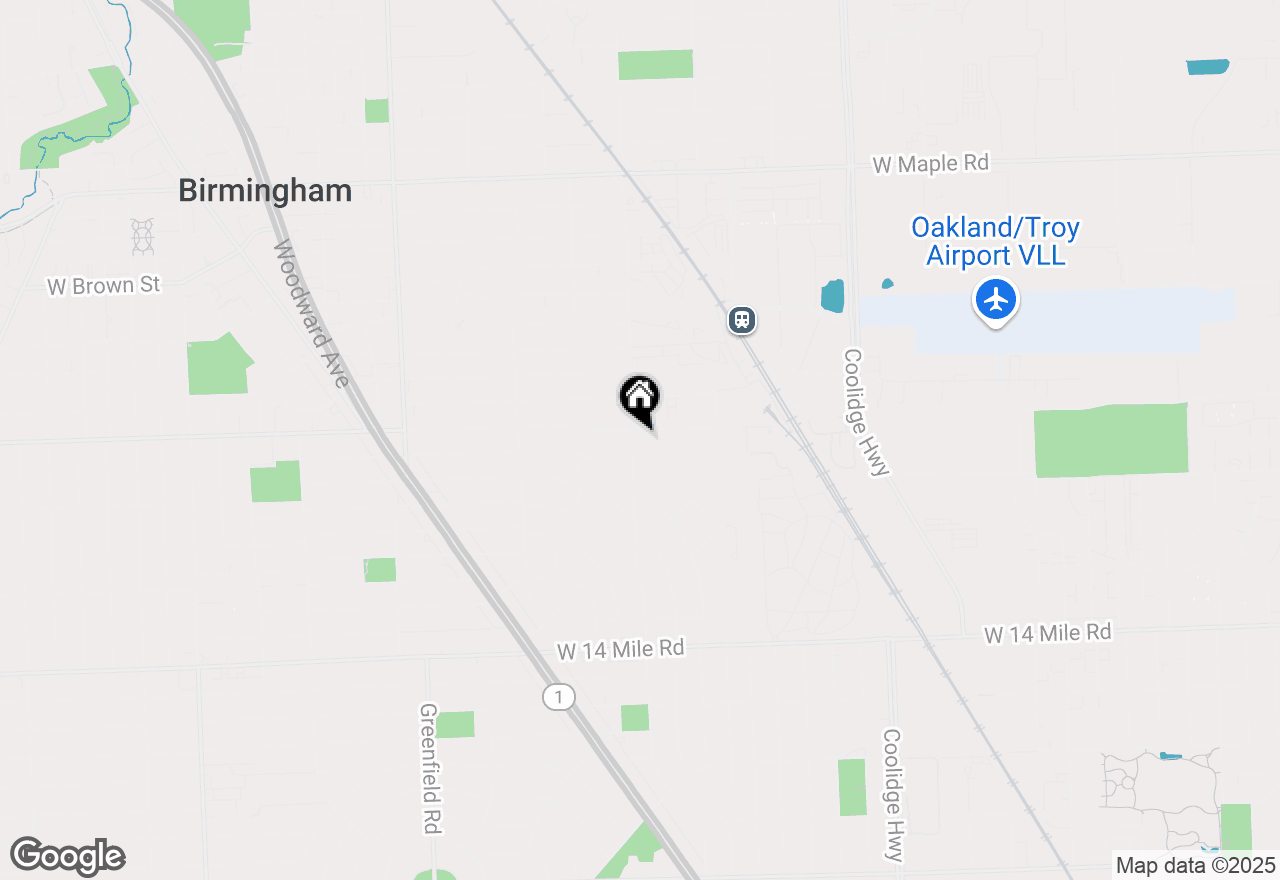 Map of 1123 S Eton Street, Birmingham, MI 48009