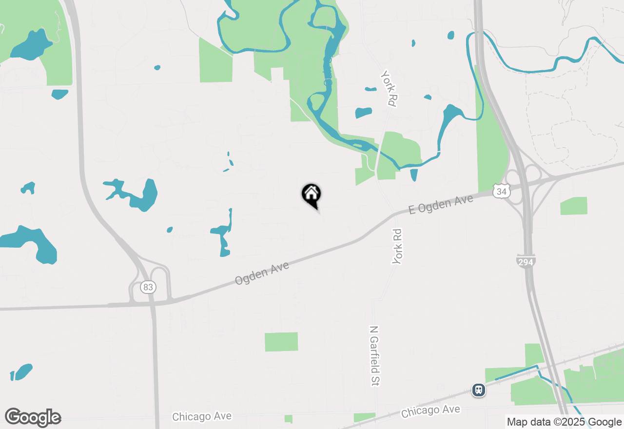 Map of 202 W Birchwood Avenue, Hinsdale, IL 60521