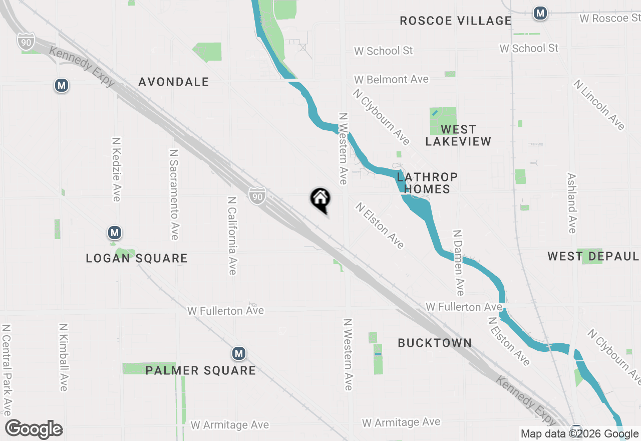 Map of 2705 N Campbell Avenue #3S, Chicago, IL 60647