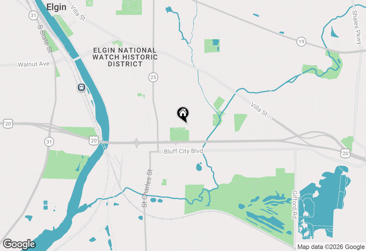 Map of 724 Hastings Street, Elgin, IL 60120