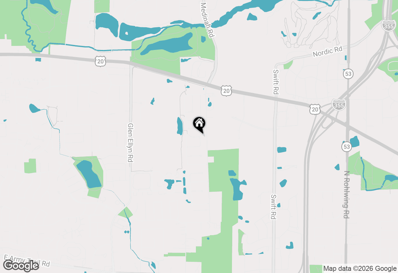 Map of 360 Erie Circle, Bloomingdale, IL 60108