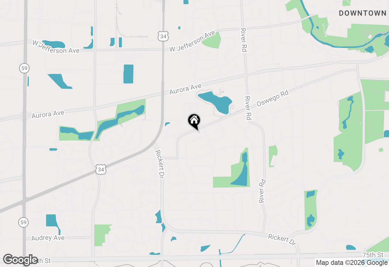 Map of 1524 Oswego Road, Naperville, IL 60540