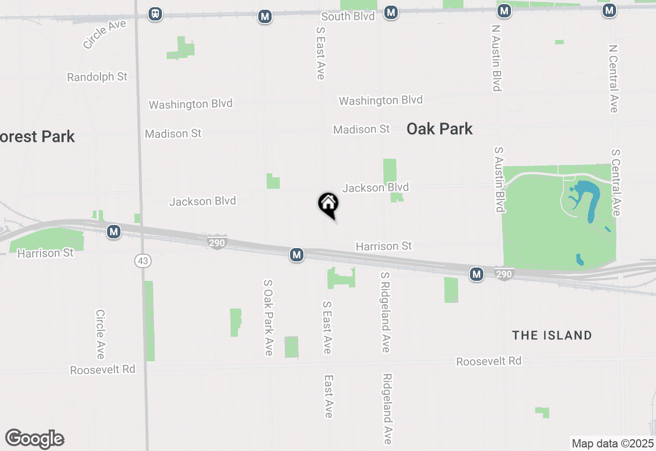 Map of 812 S East Avenue, Oak Park, IL 60304