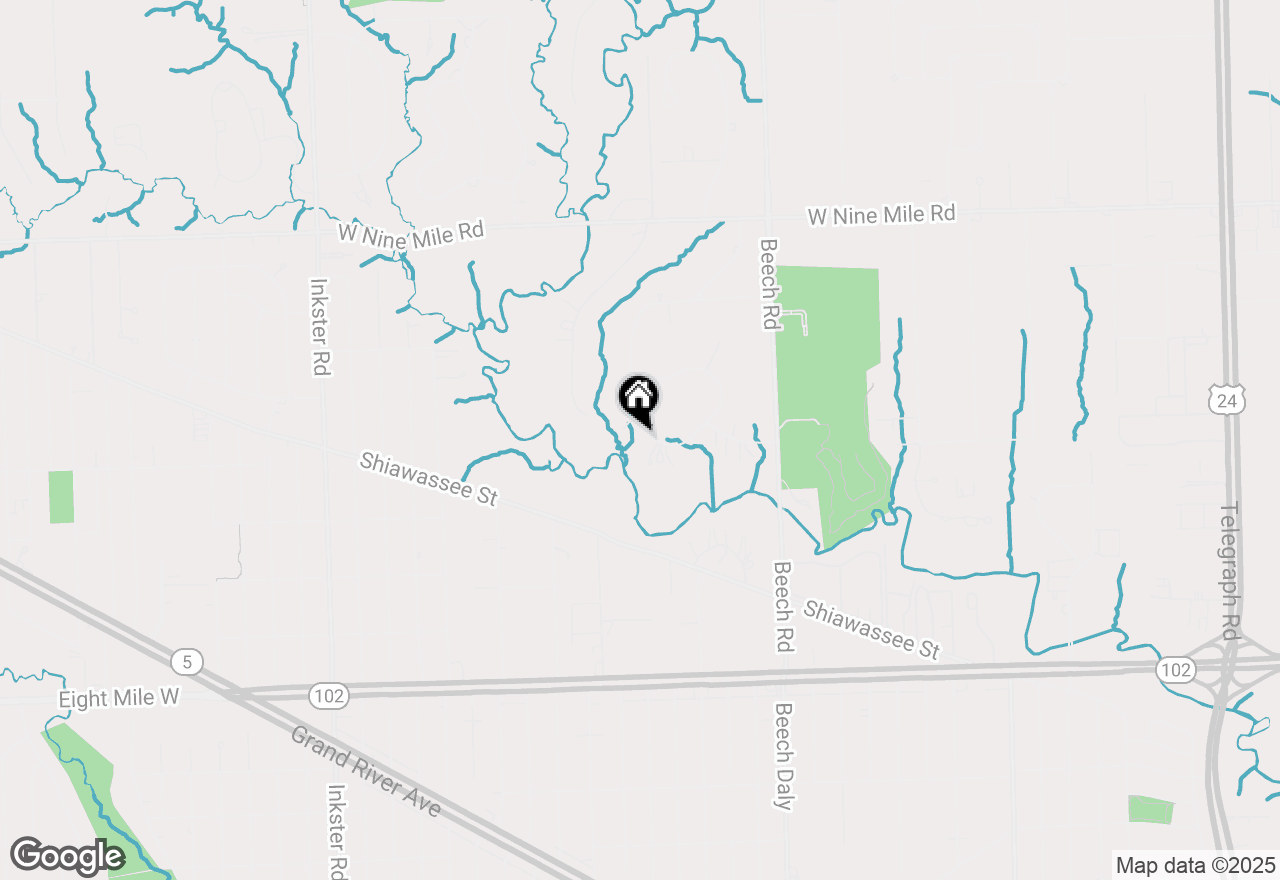 Map of 21885 Maplewood Drive, Southfield, MI 48033