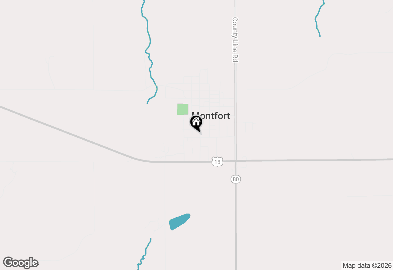 Map of 102 W Grant Street, Montfort, WI 53569