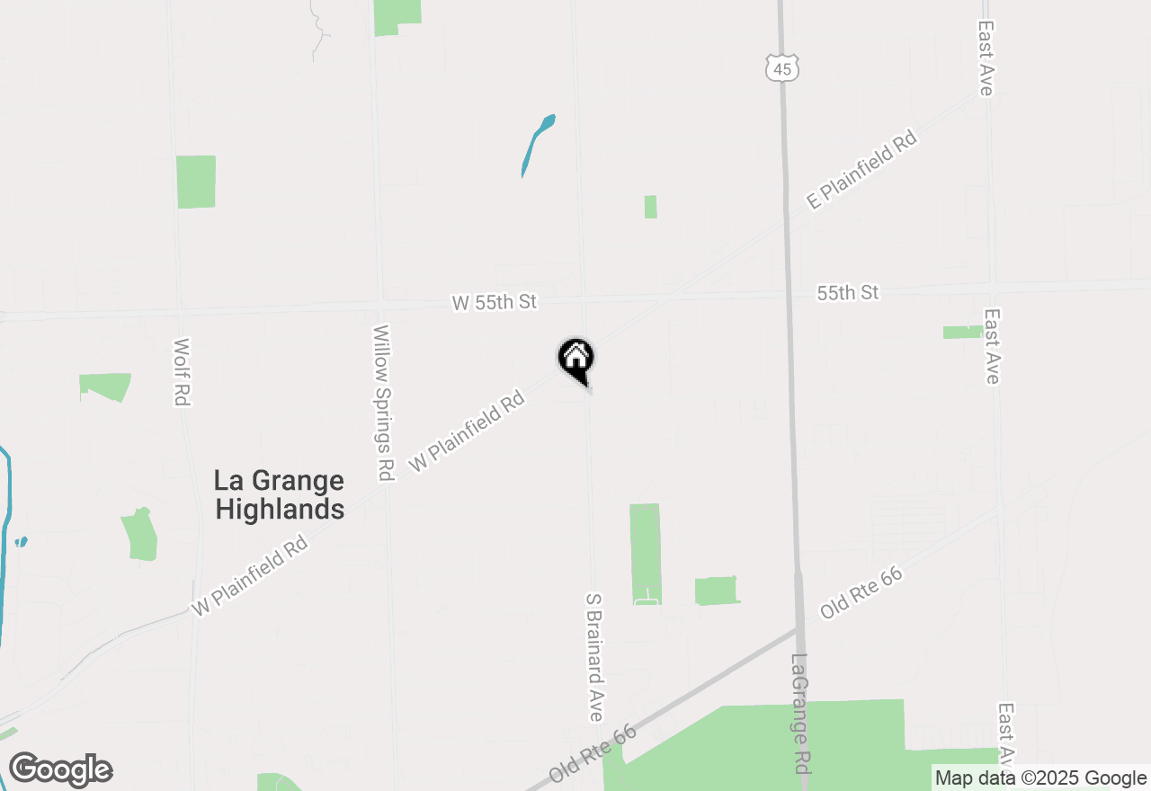 Map of 906 W 57th Street, La Grange Highlands, IL 60525