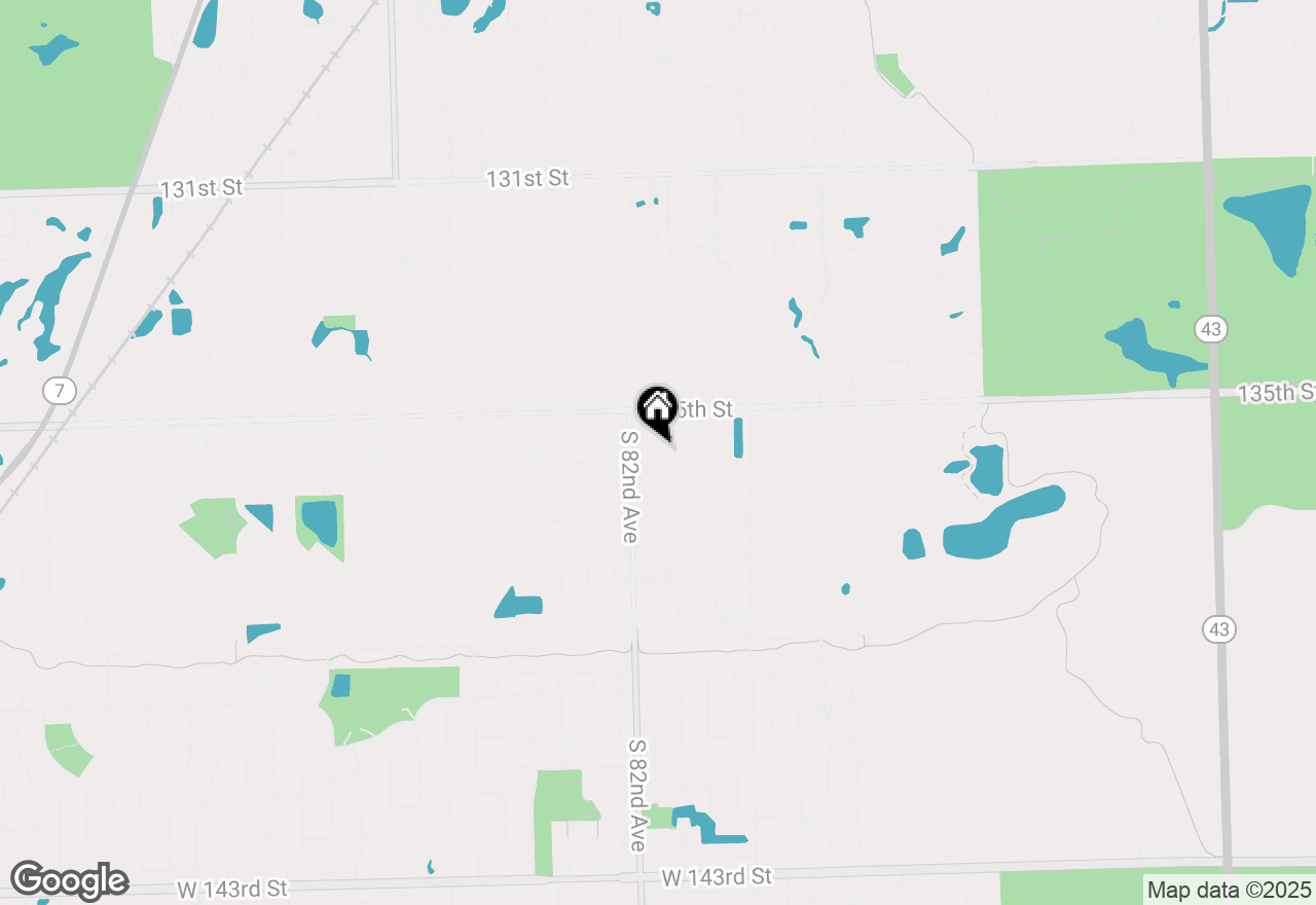 Map of 8132 Pickens Drive, Orland Park, IL 60462