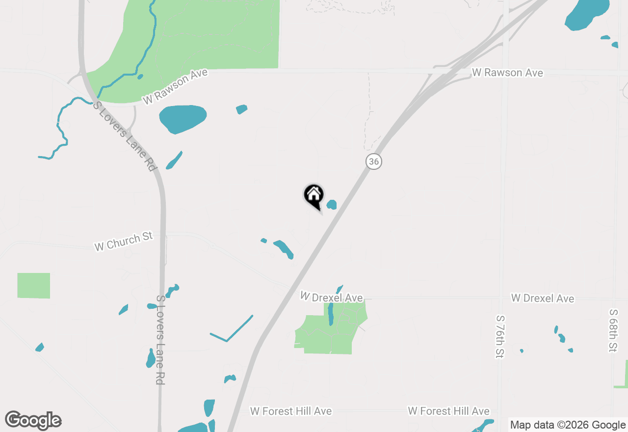 Map of 7570 S Cambridge Dr, Franklin, WI 53132