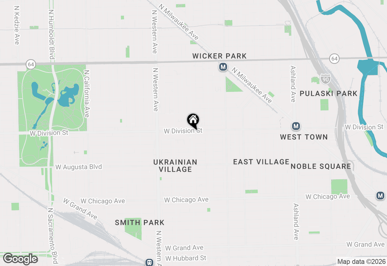 Map of 2157 W Division Street #401, Chicago, IL 60622