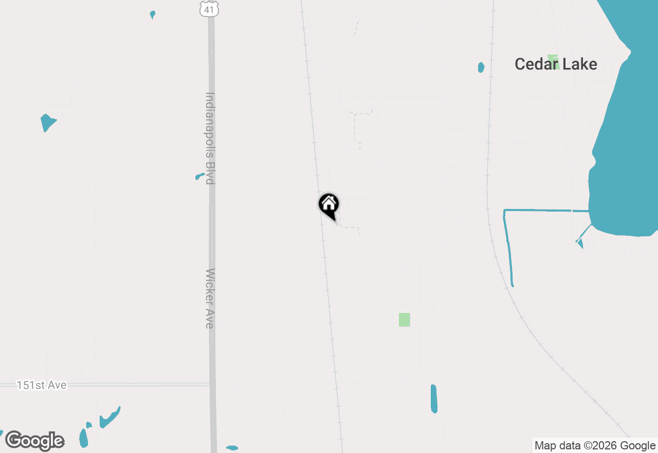 Map of 14556 Clover Avenue, Cedar Lake, IN 46303