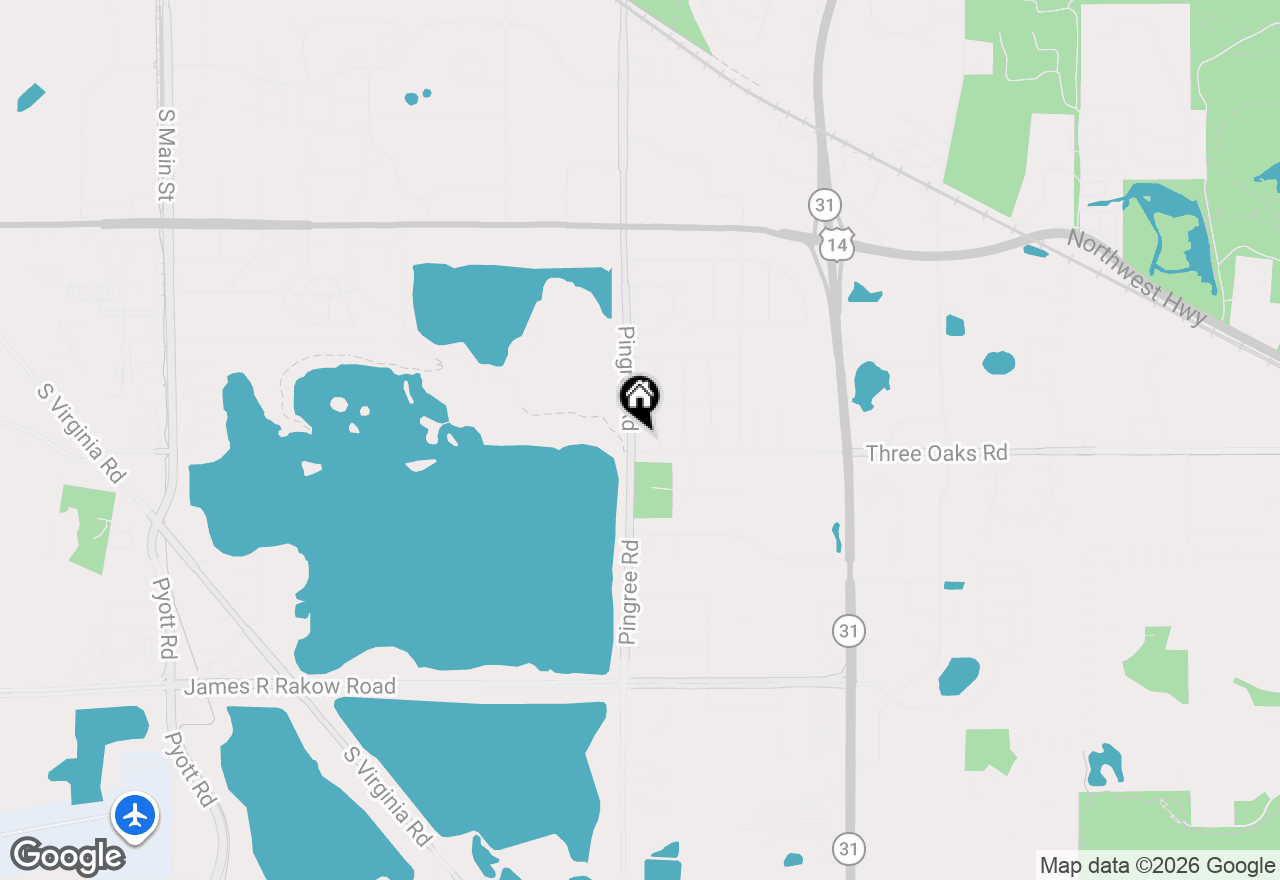 Map of 7514 Pingree Road, Crystal Lake, IL 60014