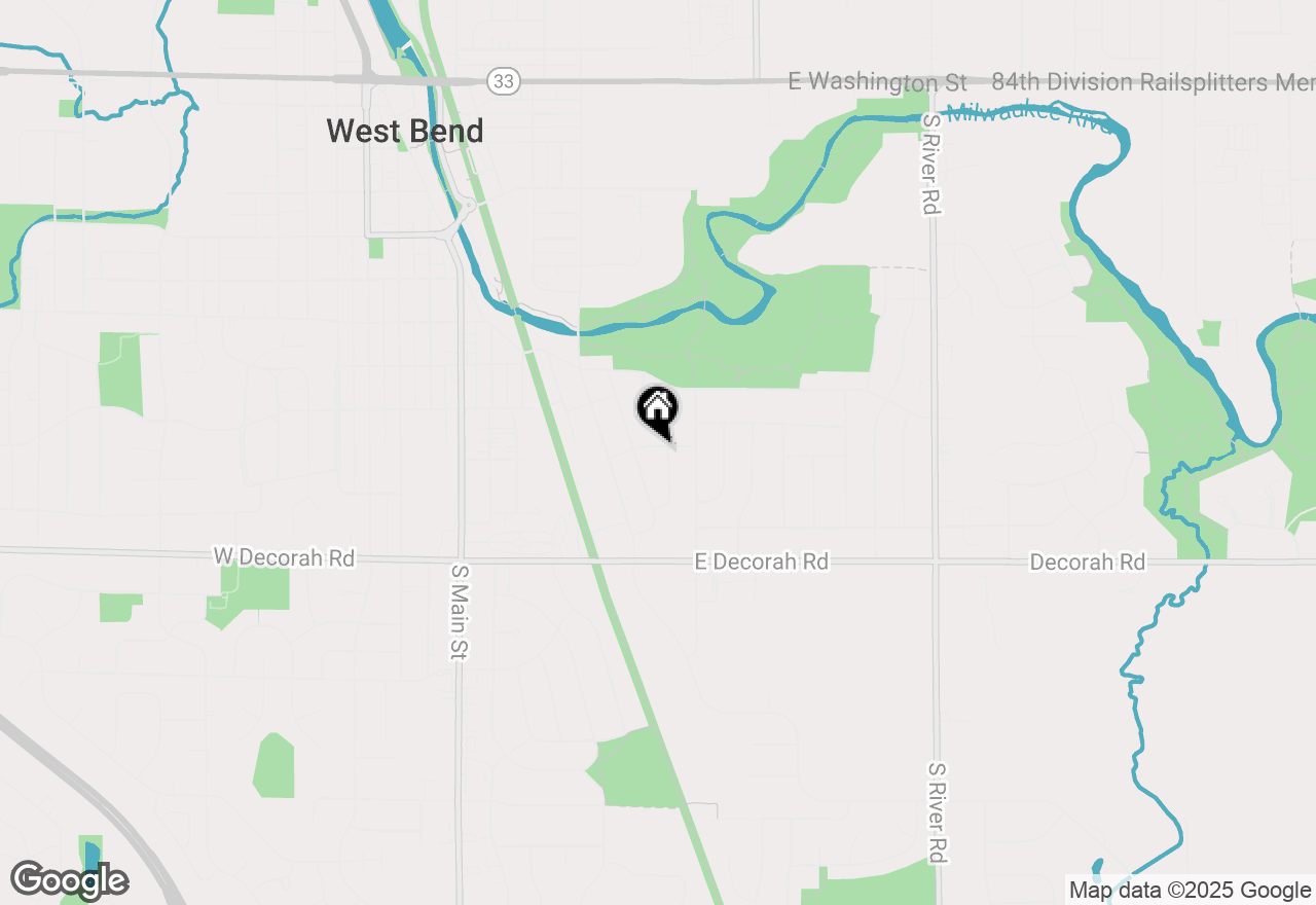 Map of 419 Locust Dr, West Bend, WI 53095